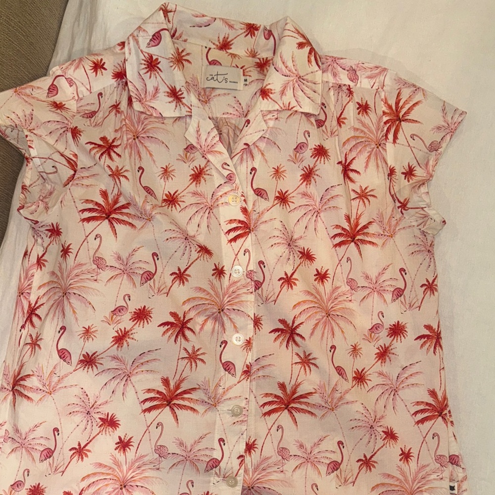 The Cat’s Pajamas Pink flamingo Tropical Print
